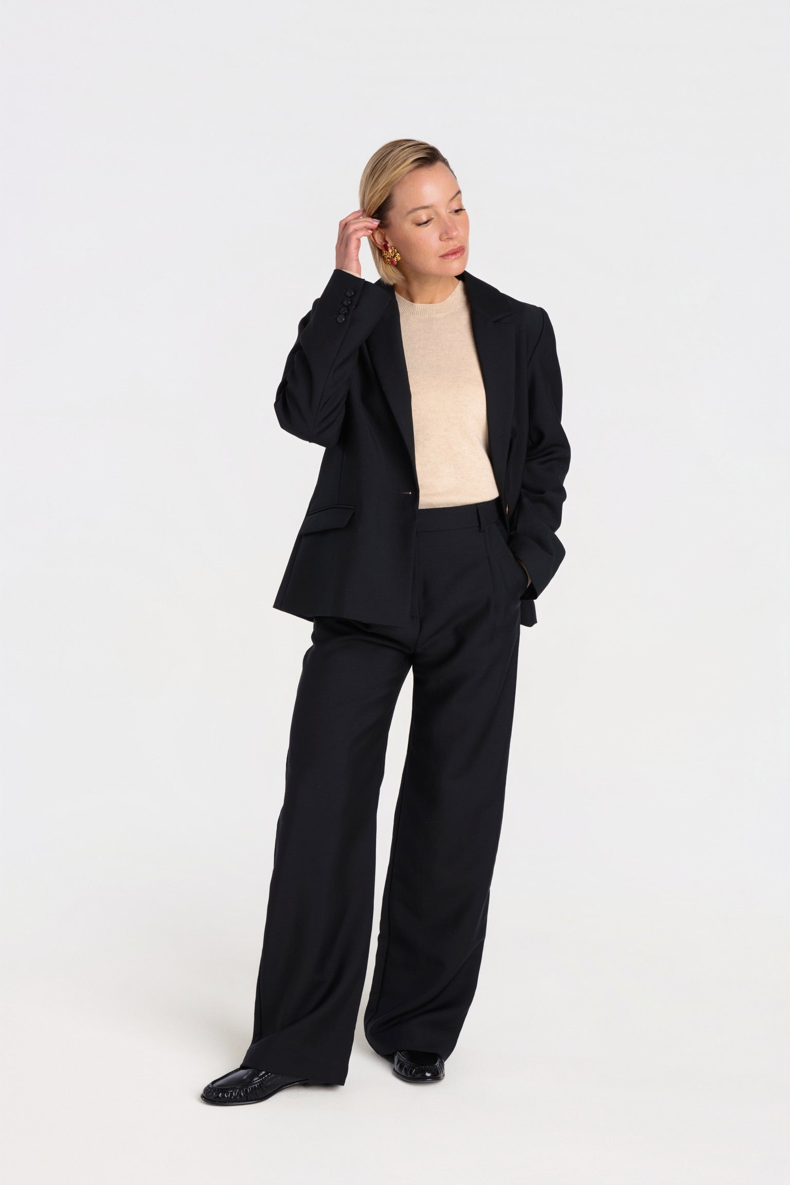 PANTALON VIC en laine fine