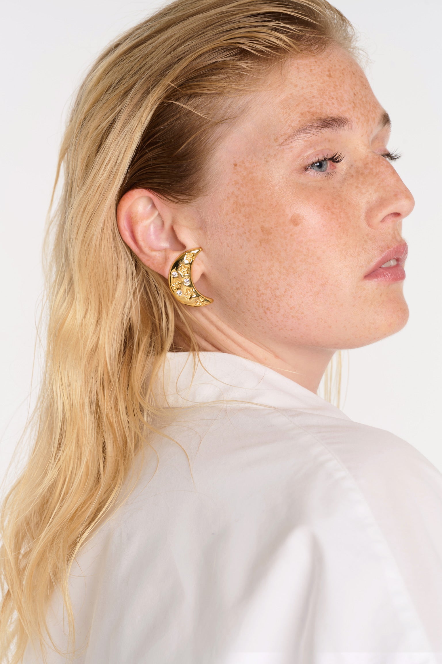 BOUCLES D'OREILLES VINTAGE - LUNE