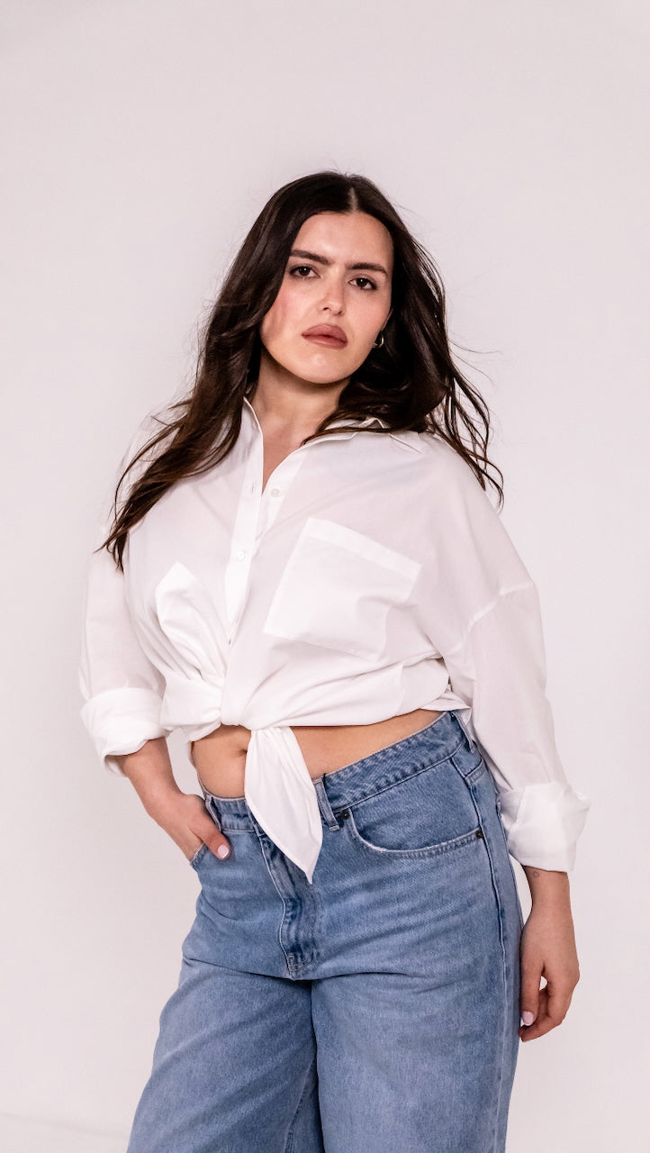 CHEMISE BLANCHE SIGRID en coton biologique