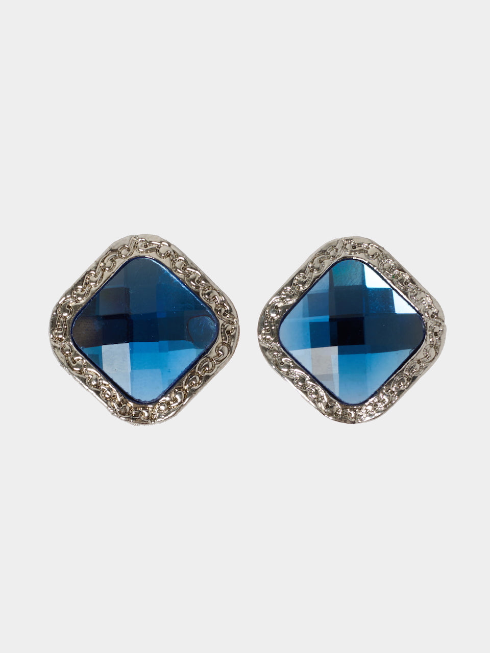 BOUCLES D'OREILLES VINTAGE - SAPHIR