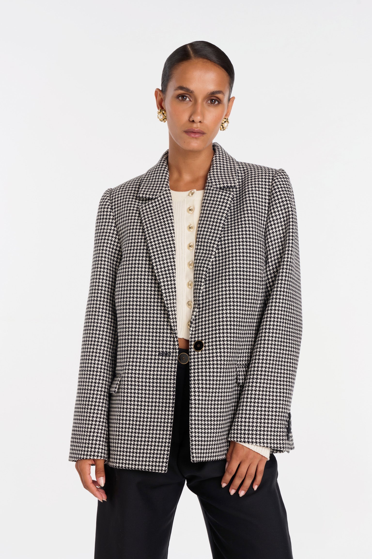 BLAZER PIETRO EN LAINE PIED DE POULE