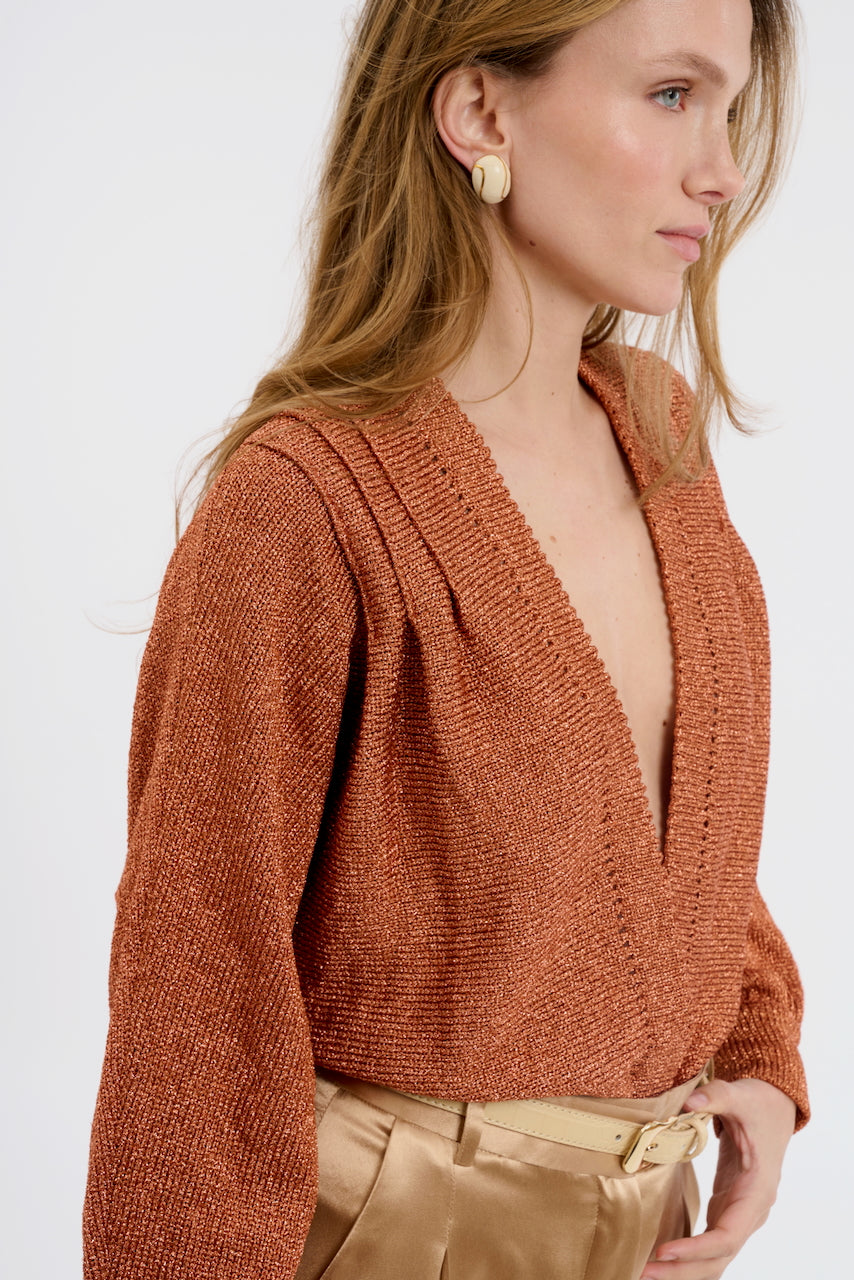 CARDIGAN VINTAGE AMBRE - pièce unique