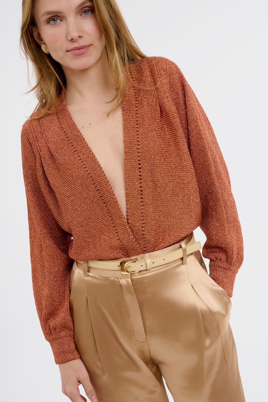 CARDIGAN VINTAGE AMBRE - pièce unique