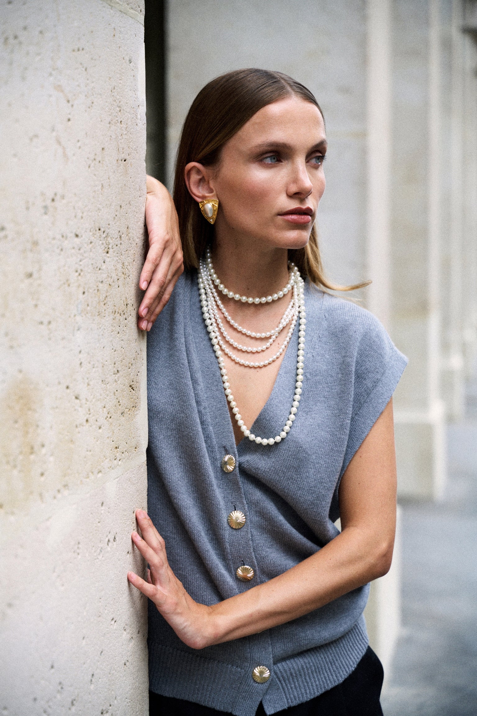 GILET ELIO - Maille douce en coton et cachemire