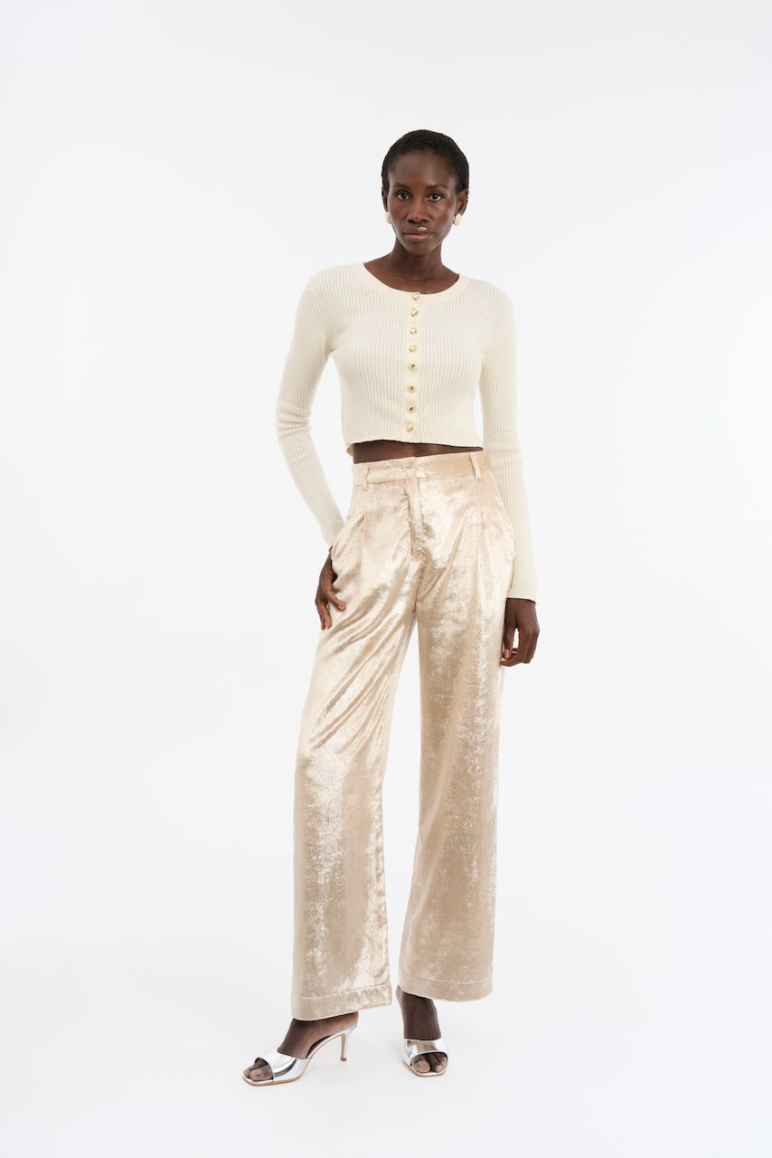 PANTALON VIC VELOURS LAMÉ