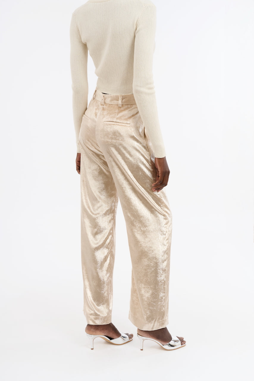 PANTALON VIC VELOURS LAMÉ