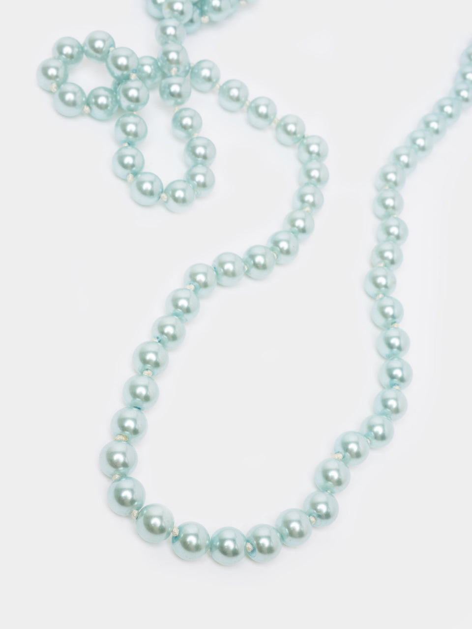 COLLIER VINTAGE - PERLES BLEUES